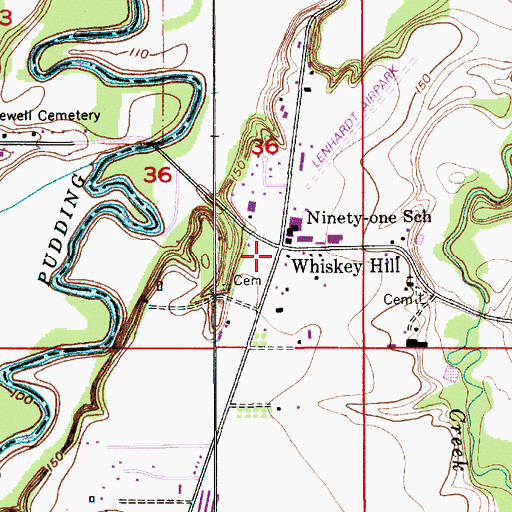 Topographic Map of Whiskey Hill, OR