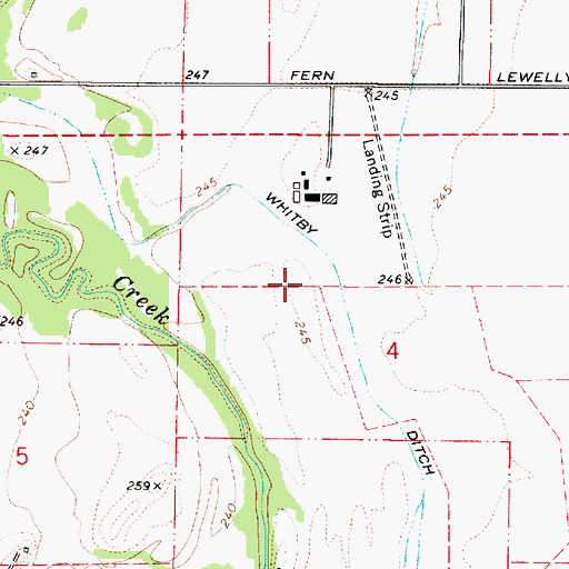 Topographic Map of Whitby Ditch, OR
