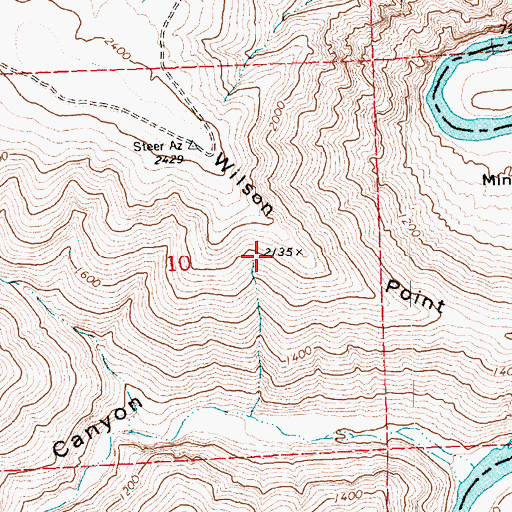 Topographic Map of Wilson Point, OR