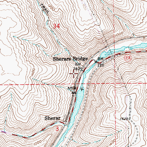 Topographic Map of Deschutes (historical), OR