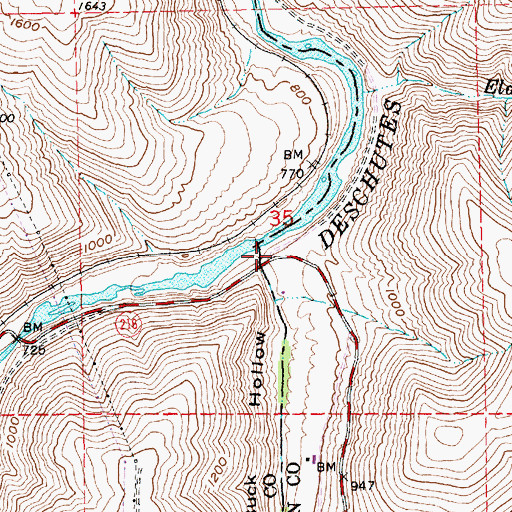 Topographic Map of Fargher (historical), OR