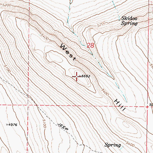 Topographic Map of West Hill, OR