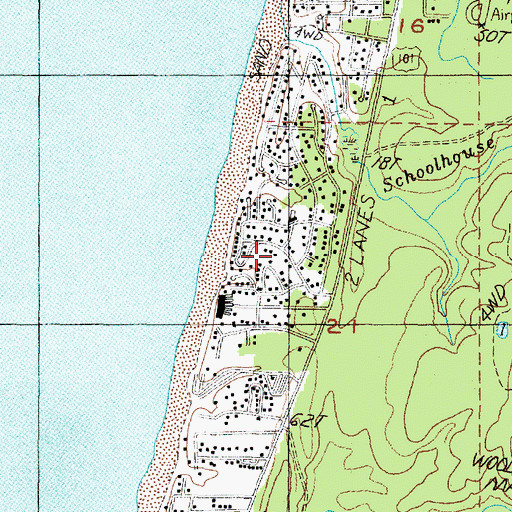 Topographic Map of Coronado Shores, OR