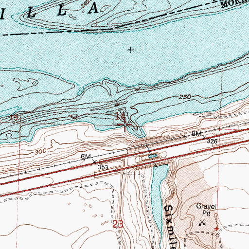 Topographic Map of Sixmile Canyon, OR