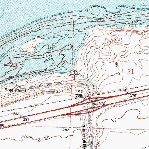 Topographic Map of Threemile Canyon, OR