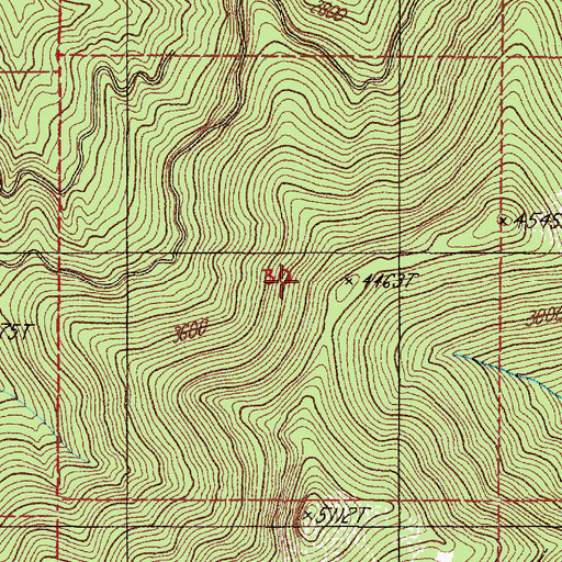 Topographic Map of Kerby Peak Trail, OR
