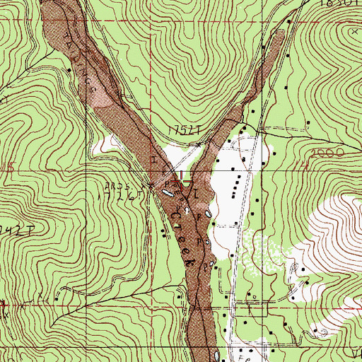 Topographic Map of Poormans Creek, OR