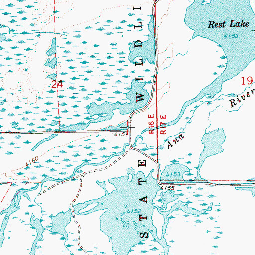 Topographic Map of Summer Lake State Wildlife Area, OR