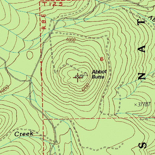 Topographic Map of Abbot Butte, OR