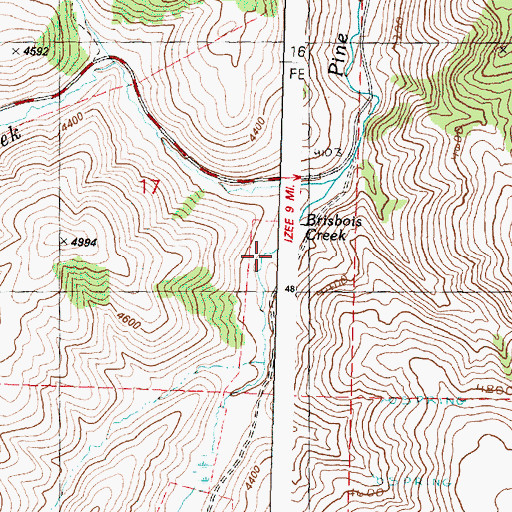 Topographic Map of Abbott Creek, OR