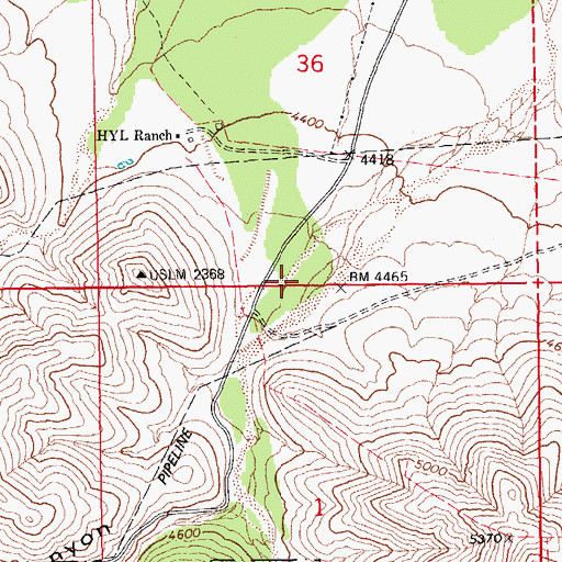 Topographic Map of Siphon Canyon, AZ