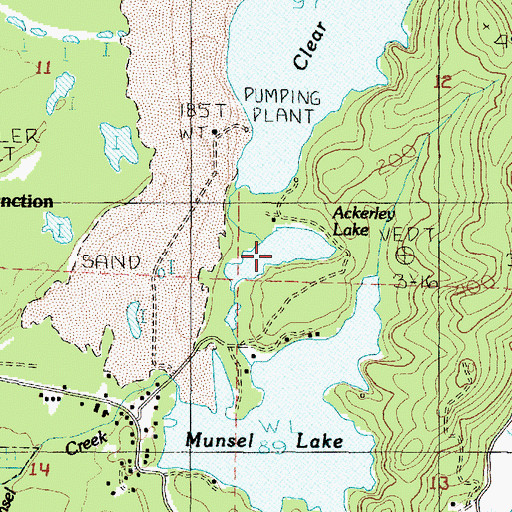 Topographic Map of Ackerley Lake, OR