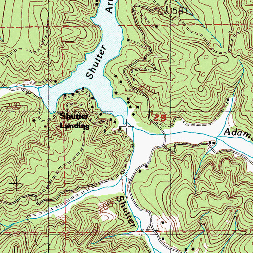 Topographic Map of Adams Creek, OR