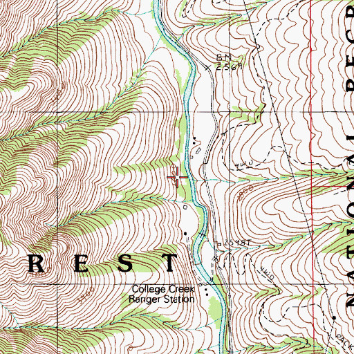 Topographic Map of Adams Creek, OR