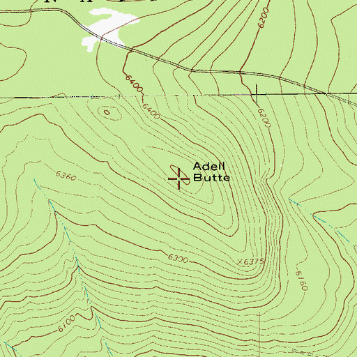 Topographic Map of Adell Butte, OR