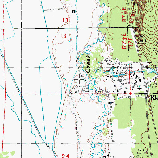 Topographic Map of Agency Creek, OR