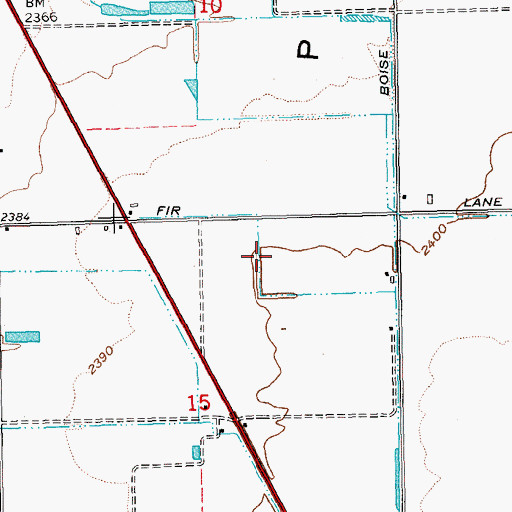 Topographic Map of Agency Plains, OR