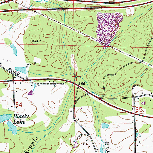 Topographic Map of Beatty Branch, AL