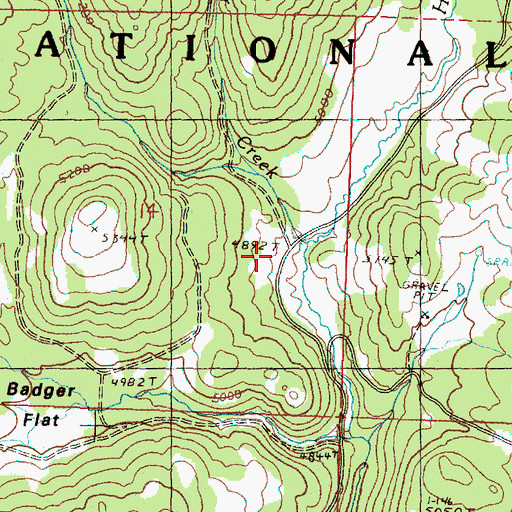 Topographic Map of Alder Creek, OR