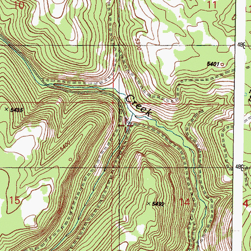 Topographic Map of Alder Creek, OR