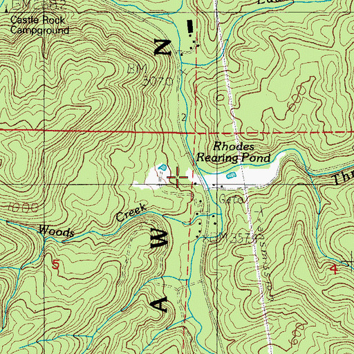 Topographic Map of Alder Creek, OR