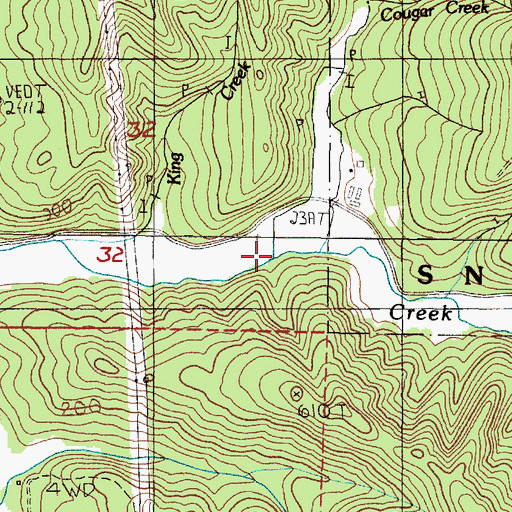 Topographic Map of Alder Creek, OR