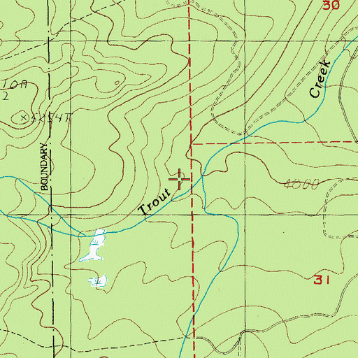Topographic Map of Alder Creek, OR