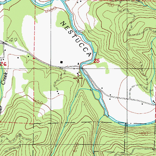 Topographic Map of Alder Creek, OR