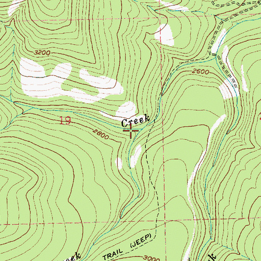Topographic Map of Alder Creek, OR