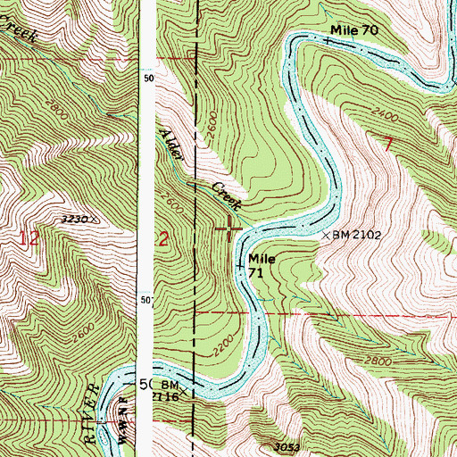 Topographic Map of Alder Creek, OR