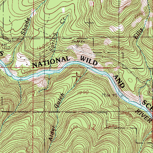 Topographic Map of Alder Gulch, OR