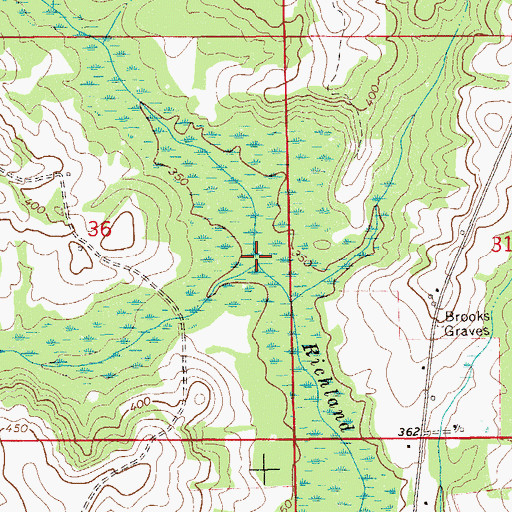 Topographic Map of Beaver Branch, AL