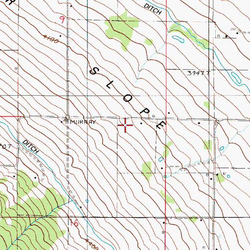 Topographic Map of Alder Slope, OR