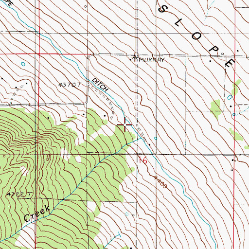 Topographic Map of Alder Slope Ditch, OR