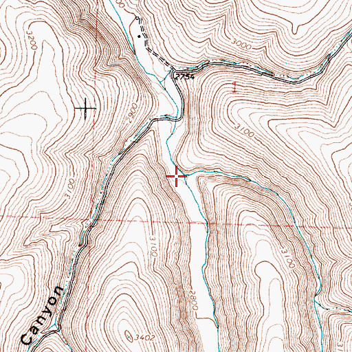 Topographic Map of Alexander Creek, OR