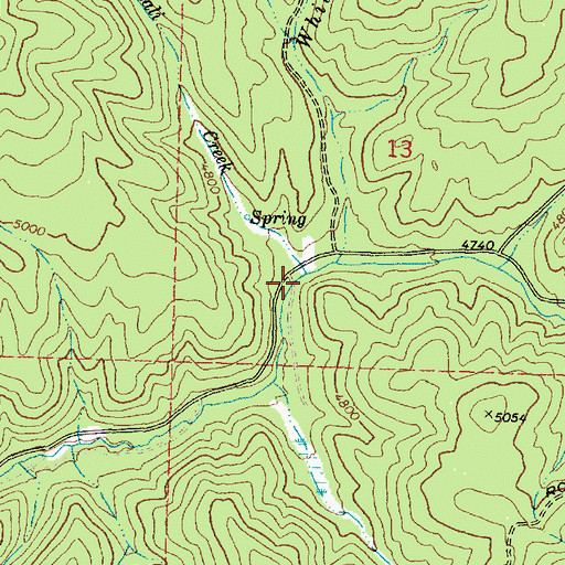 Topographic Map of Alkali Creek, OR