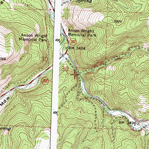 Topographic Map of Allen Canyon, OR