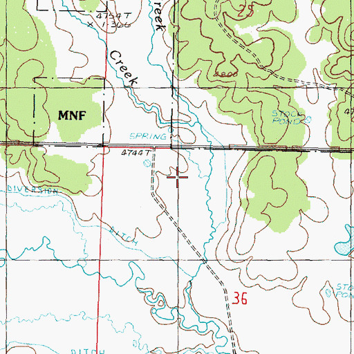 Topographic Map of Allen Creek, OR
