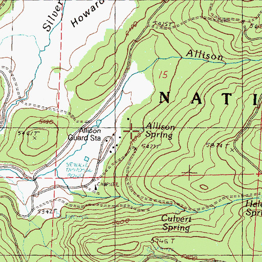 Topographic Map of Allison Spring, OR