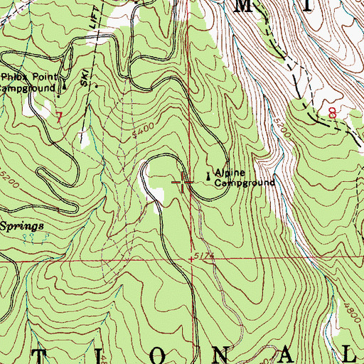 Topographic Map of Alpine Recreation Site, OR