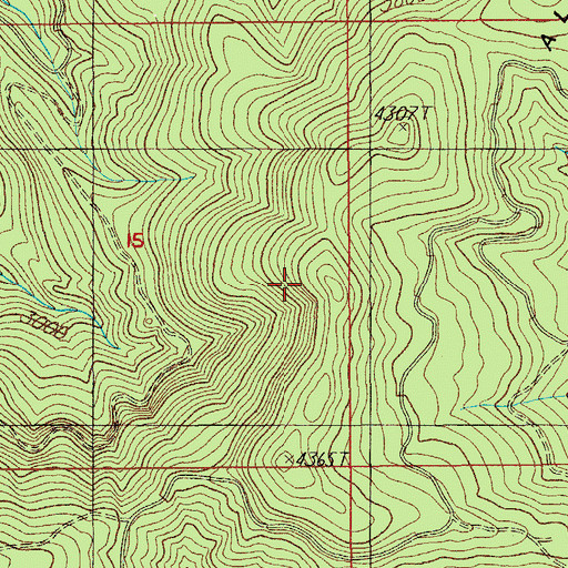 Topographic Map of Alpine Ridge, OR