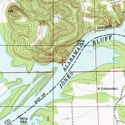 Topographic Map of Beaver Creek, AL