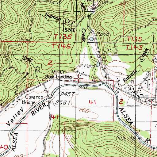Topographic Map of Alsea Guard Station, OR