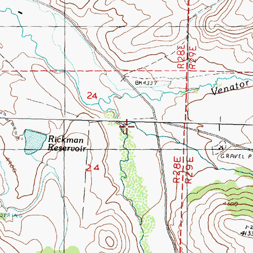Topographic Map of Alsup Creek, OR