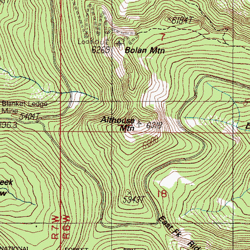 Topographic Map of Althouse Mountain, OR