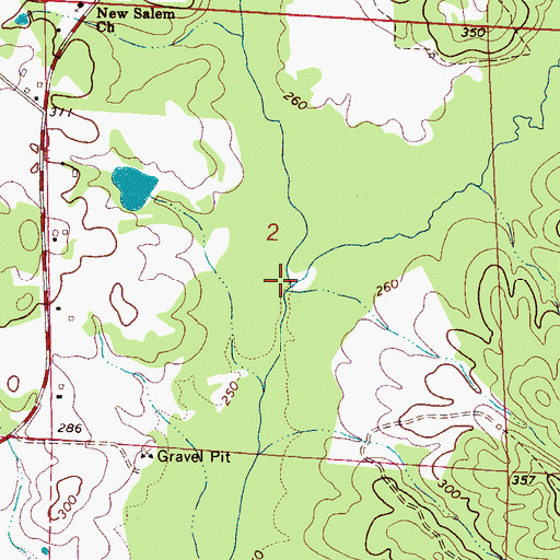 Topographic Map of Beaver Creek, AL