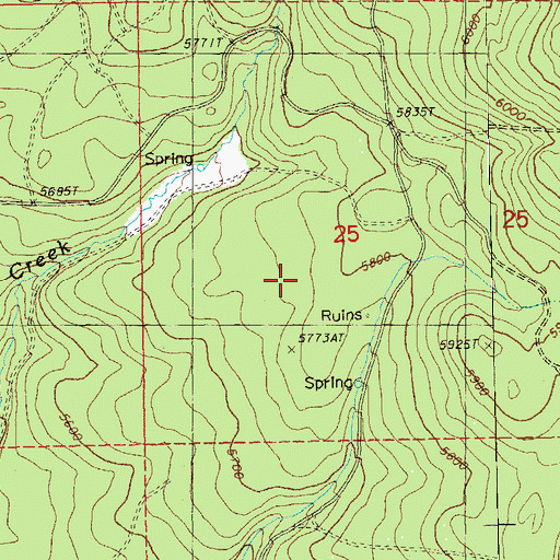 Topographic Map of Anderson Cabin, OR
