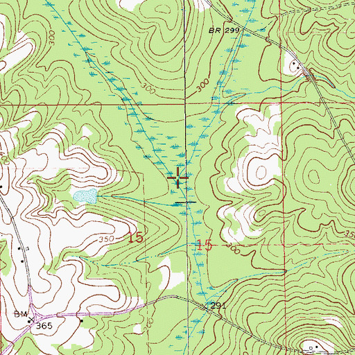 Topographic Map of Beaver Creek, AL