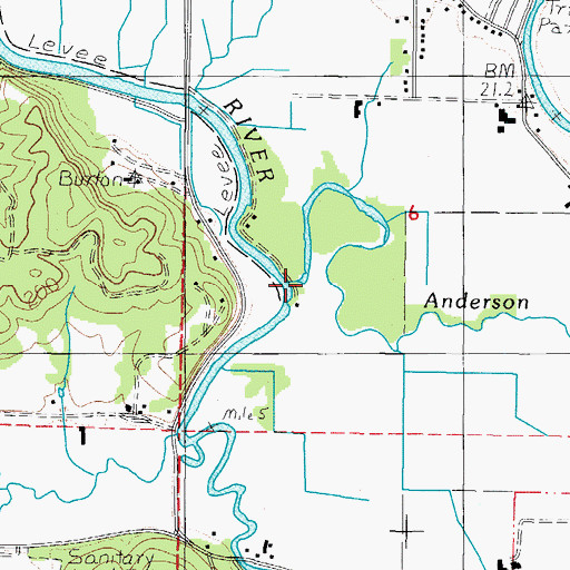 Topographic Map of Anderson Creek, OR