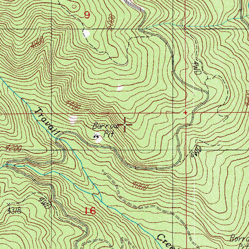 Topographic Map of Anderson Mountain Trail, OR